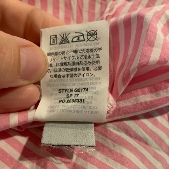 J. Crew V-neck Striped Bell Sleeve Blouse size 2 - Picture 7 of 7